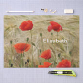 Mousseline papier fleur d'été rouge (Artisanat)