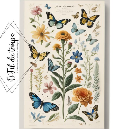 MOUSSELINE PAPIER  Fleurs d'été v2 Tissue paper 