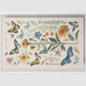 MOUSSELINE PAPIER  Fleurs d'été v2 Tissue paper  (Recto)