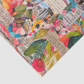 Mousseline Papier floral Collage de support mixte Papier de t (Détail)