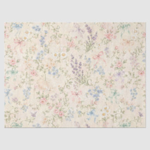 Mousseline Papier Floral Pastel Grandmillennial Cottage Vinta