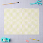 Mousseline Papier Gingham Beurre Rétro Jaune (Artisanat)
