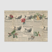 Mousseline Papier journal découpage de vacances vintage traîn (Recto)