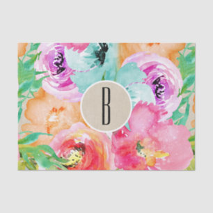 Mousseline Papier Kraft Botanique Rustique Moderne Floral Col