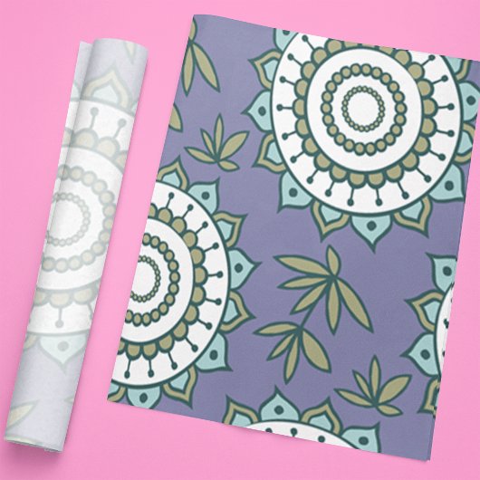 Mousseline Papier Mandala de couleur exotique