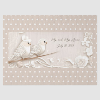 Mousseline Papier mariage inséparable élégant