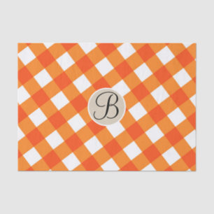 Mousseline Papier Monogramme Initial de l'automne Campagnard