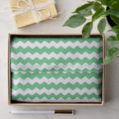 Mousseline Papier Monogramme Initiale à Motif Chevron Vert Bl (Cadeau)