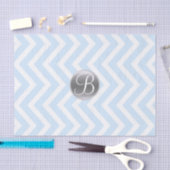 Mousseline Papier Monogramme Lettre Initiale Imprimé Chevron  (Artisanat)