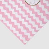 Mousseline Papier Monogramme Lettre Initiale Imprimé Chevron  (Détail)