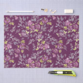 Mousseline Papier Motif à aquarelle violet (Artisanat)