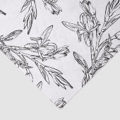 Mousseline Papier motif à dessin floral (Détail)