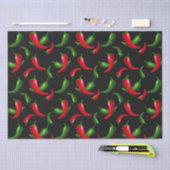 Mousseline Papier motif Chili Pepper (Artisanat)