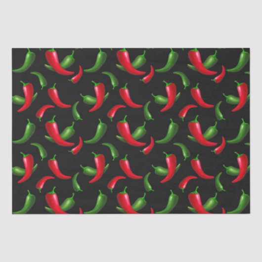 Mousseline Papier motif Chili Pepper (Recto)