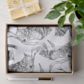 Mousseline Papier motif Heron (Cadeau)