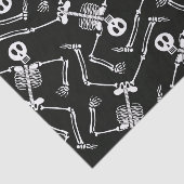 Mousseline Papier motif squelette d'Halloween (Détail)