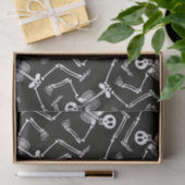 Mousseline Papier motif squelette d'Halloween (Cadeau)
