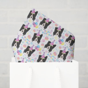 Mousseline Papier mouchoir Border Collie