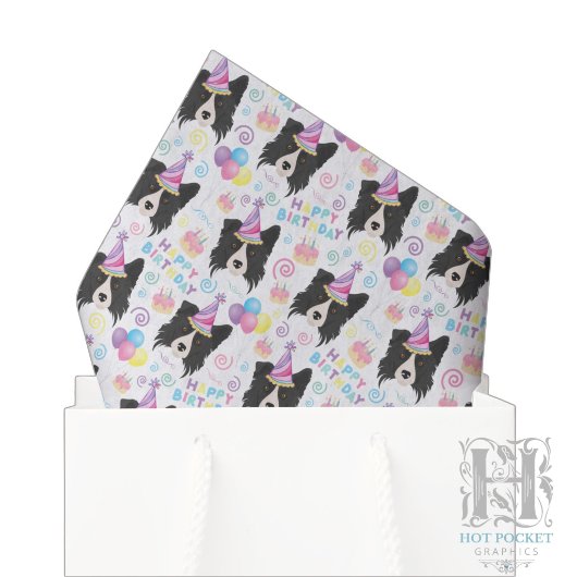 Mousseline Papier mouchoir Border Collie