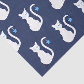 Mousseline Papier mouchoir chat blanc (Détail)