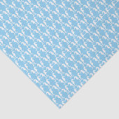 Mousseline Papier mouchoir hippocampes blancs (Détail)