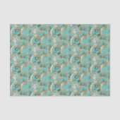 Mousseline Papier mouchoir monogrammé orné vintage (Recto)