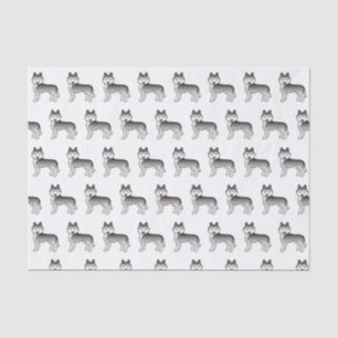 Mousseline Papier mouchoir motif chien mignon Husky Sibérien