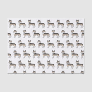 Mousseline Papier mouchoir motif de chien mignon Husky Sibéri