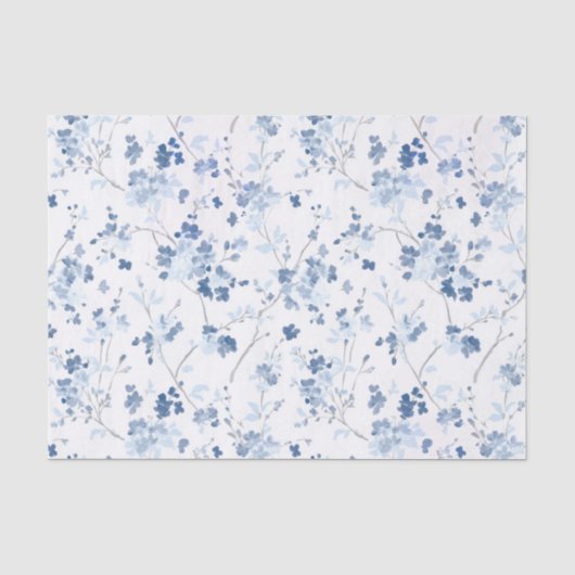 Mousseline papier mouchoir myosotis (Recto)