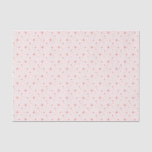 Mousseline Papier mouchoir rose à motifs étoile