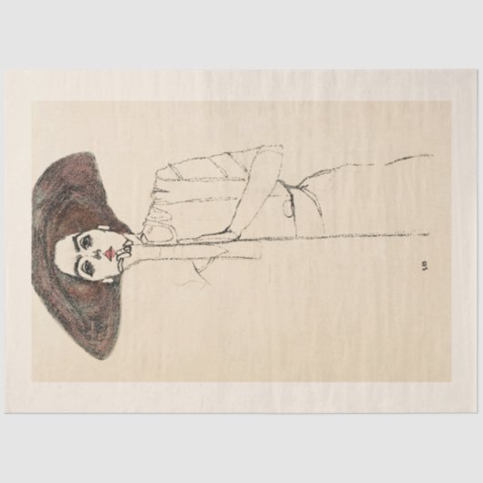 MOUSSELINE PAPIER MOUSSELINE: EGON SCHIELE : PORTRAIT DE LA F (Recto)