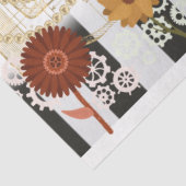 Mousseline PAPIER MOUSSELINE- Steampunk Striped Flowers (Détail)