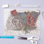 MOUSSELINE PAPIER MOUSSELINE: WILLIAM MORRIS : TULIP SAUVAGE (Artisanat)