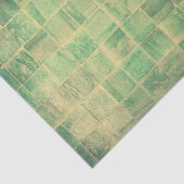 Mousseline Papier papier à motif Carré vert (Détail)