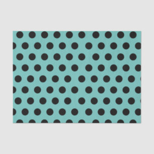 Mousseline Papier papier à pois Polka de taille moyenne noire
