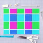 Mousseline Papier papier bleu vert rose (Artisanat)