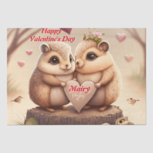 Mousseline Papier papier Heureuse Sainte-Valentin