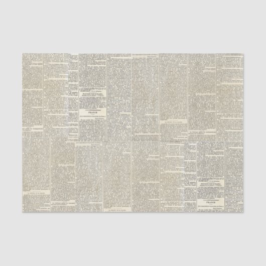 Mousseline Papier papier journal vintage (Recto)