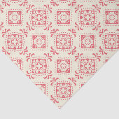 Mousseline Papier papier Motif Abstrait en forme rouge (Détail)