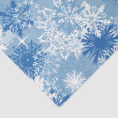 Mousseline Papier papier motif bleu blanc (Détail)