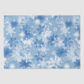 Mousseline Papier papier motif bleu blanc (Recto)