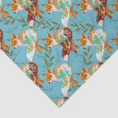 Mousseline Papier papier Motif Fox (Détail)