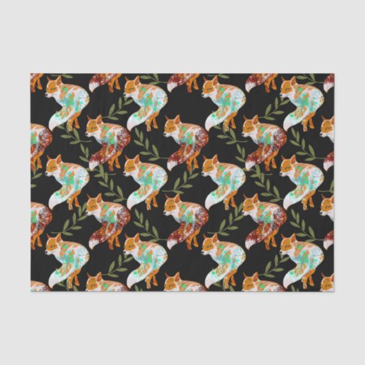 Mousseline Papier papier Motif Fox (Recto)