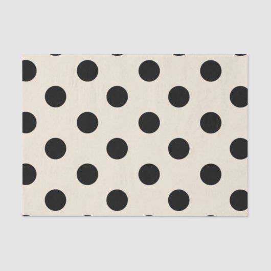 Mousseline Papier papier Motif noir chic Pois (Recto)