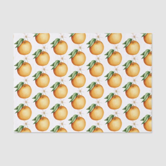 Mousseline Papier papier Motif Oranges (Recto)