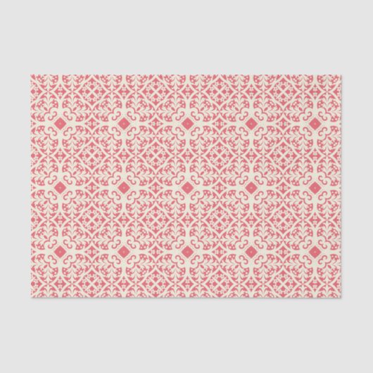 Mousseline Papier papier Motif rouge Abstrait (Recto)