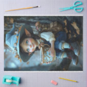 Mousseline Papier papier papier Casquette bleu Pixie (Artisanat)