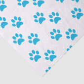 Mousseline Papier papier papier Empreinte de patte bleu (Détail)