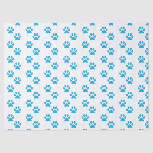 Mousseline Papier papier papier Empreinte de patte bleu (Recto)