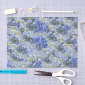 Mousseline Papier papier papier Motif Blue Hydrangeas (Artisanat)